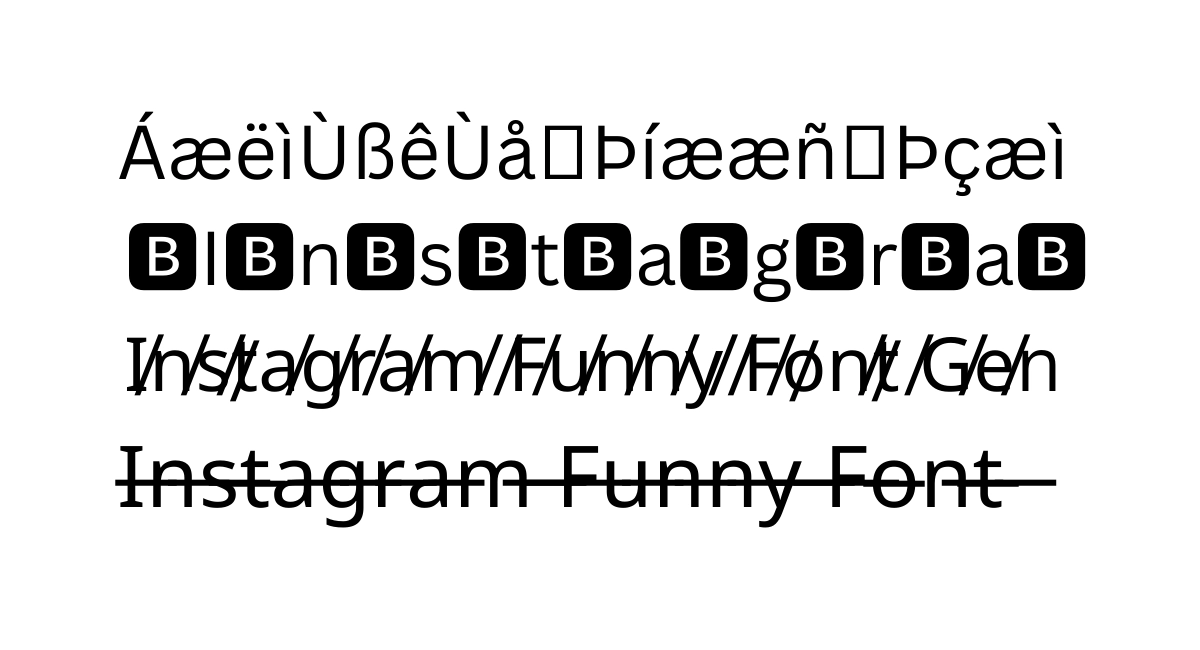 Instagram fonts